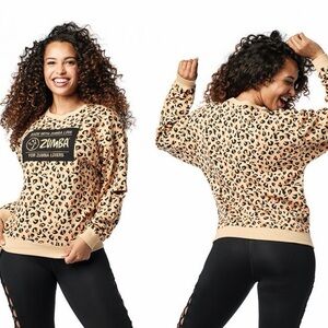 Zumba Wild For Zumba Sweatshirt size Small - Vanilla Latte